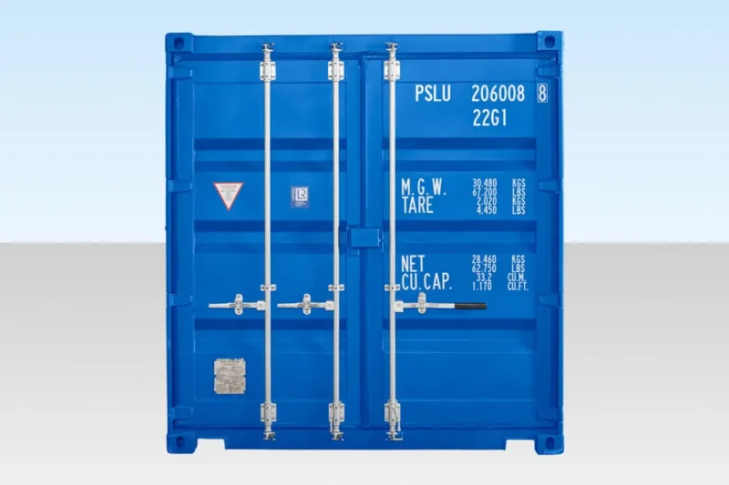 20ft Self Storage Container with Bamboo Floor ? Blue (RAL 5010) - Image 2